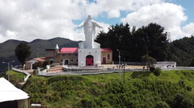 Bogota şehir merkezi binaları monserrate ile