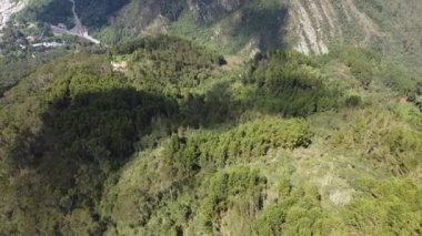 Bogota şehir merkezi binaları monserrate ile