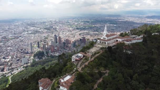 波哥大市中心及其建筑物的城市景观 — 图库视频影像