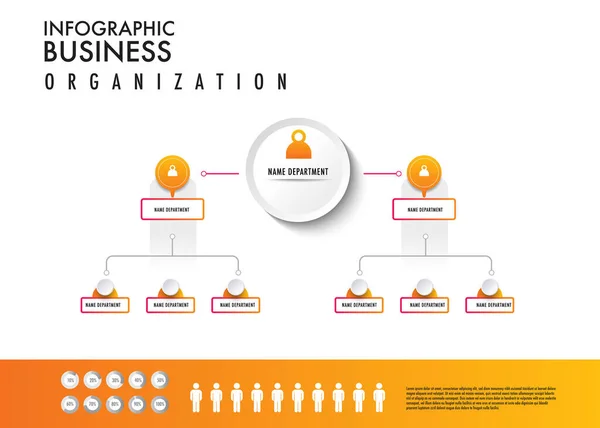 Infográfico Para Modelo Despacho Modelo Gráfico Organização Negócios Facilmente Para — Vetor de Stock