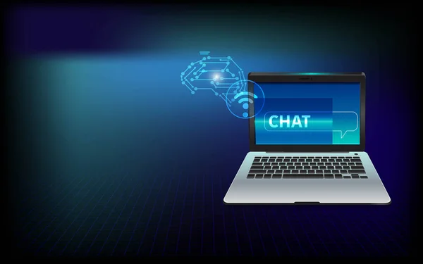 Chatbot Inteligência Artificial Para Modelo Infográfico Negócios — Vetor de Stock