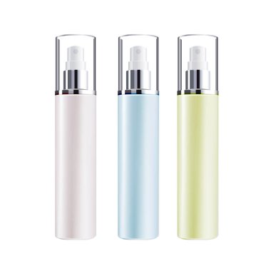 3 renk kozmetik losyon şişesi sprey serumu