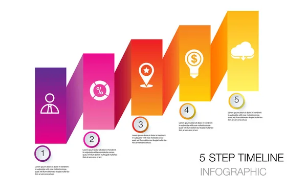 Инфографический Шаблон Шаг Бизнес Направления Маркетинговая Стратегия Диаграмма Данные Свечение — стоковый вектор