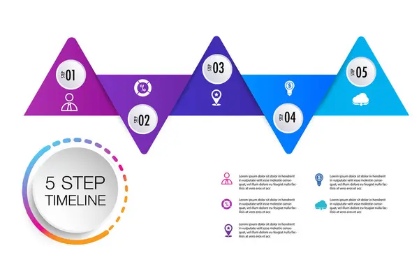 Infographic Πρότυπο Βήμα Για Την Επιχειρηματική Κατεύθυνση Στρατηγική Μάρκετινγκ Διάγραμμα — Διανυσματικό Αρχείο