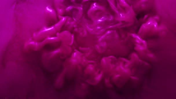 Abstraktní Růžová Tekutá Malba Barevné Malířské Pomazánky Vodě Textury Úžasné — Stock video