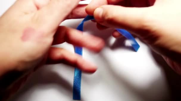 Concetto Della Lotta Contro Cancro Seno Close View Hand Symbol — Video Stock