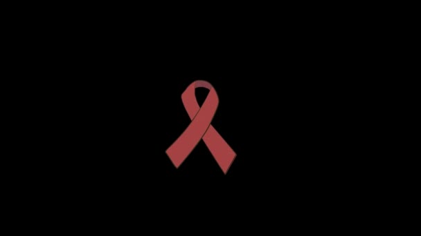 Konzept Des Kampfes Gegen Brustkrebs Nahaufnahme Der Hand Mit Symbol — Stockvideo