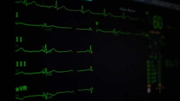 Cardiologue Battement Coeur Hôpital Vert Flatline Médecine Cardiaque Symbole Santé — Video