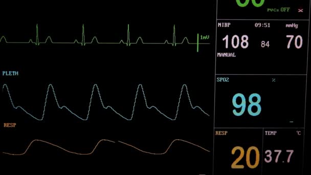 Kardiolog Srdeční Tep Nemocnice Zelená Ploché Lékařské Srdce Medicína Symbol — Stock video