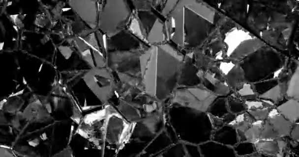 Shatter Glass Effect Animatie Groen Scherm Achtergrond Realistisch Shattering Glass — Stockvideo