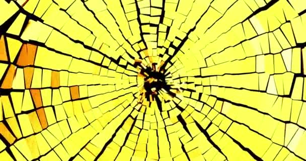 Videoanimation Visueller Hintergrund Bildschirm Abstrakt Shatter Mirror Broken Crack Glas — Stockvideo