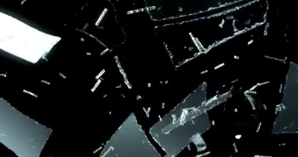 Відео Анімація Візуальний Фоновий Екран Абстрактний Дзеркало Розбите Тріщинне Скло — стокове відео
