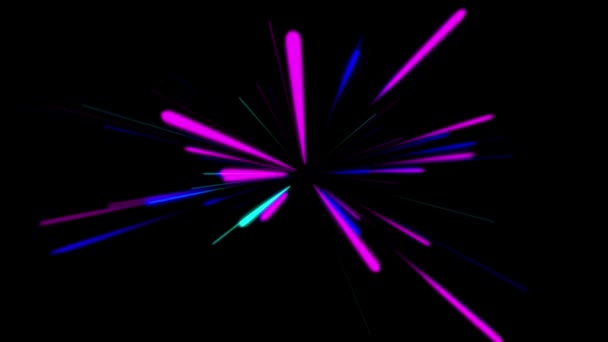 Astratto Sfondo Creativo Neon Concetto Velocità Della Luce Hyper Jump — Video Stock