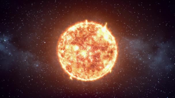 Sun Light Space Sky Black Background Sunset Animation Rendering Background — Stock Video