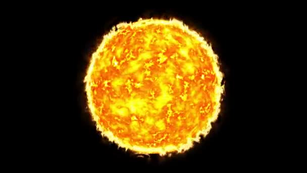 Słońce Światło Przestrzeń Niebo Czarny Tło Zachód Słońca Animacja Renderowanie — Wideo stockowe