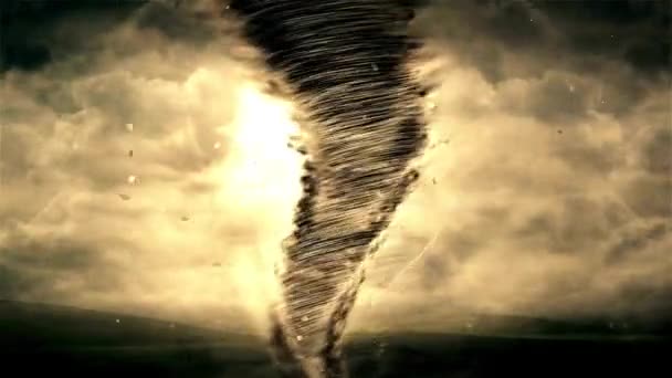 Tornado Sturm Effekt Schwarzem Bildschirmhintergrund Für Film Und Clips Vermögenswerte — Stockvideo