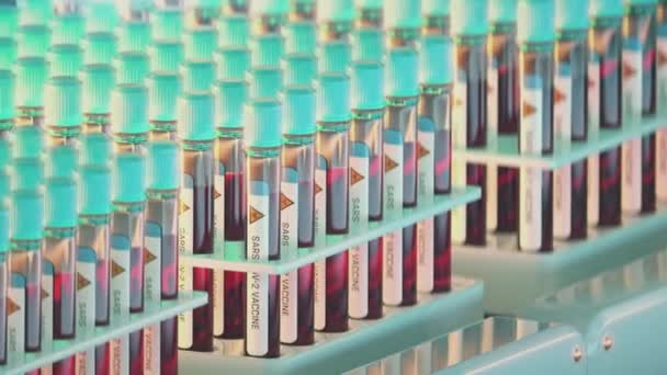 Аналіз Крові Медичного Огляду Лабораторії Запобігання Коронавірусної Анімації Коронавірусу Вірусу — стокове відео