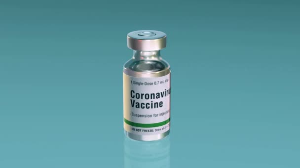 Frascos Para Injetáveis Vacina Contra Vírus Covid Close Para Surtos — Vídeo de Stock