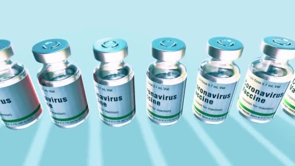 Conceito Vacinação Contra Coronavírus Farmacologia Drogas Contra Pandemia Covid Looped — Vídeo de Stock