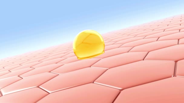 Visualisierungen Von Hautzellen Hautschicht Schützt Vor Schaden Licht Verursacht Falten — Stockvideo