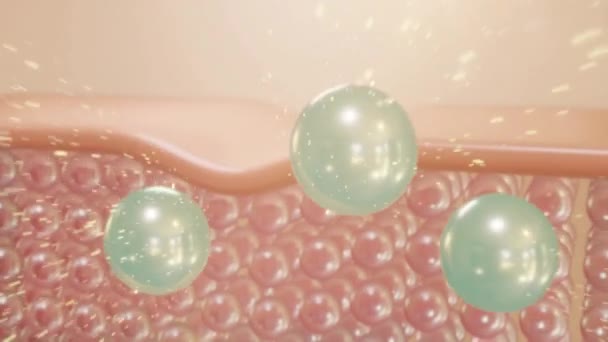 Olej Witaminowy Lub Magiczne Serum Przez Komórkę Naprawczą Skóry Kosmetyczny — Wideo stockowe