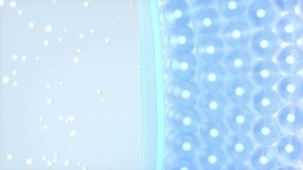 Olio Vitamina Siero Assorbire Pelle Cellulare Animazione Magic Siero Attraverso — Video Stock