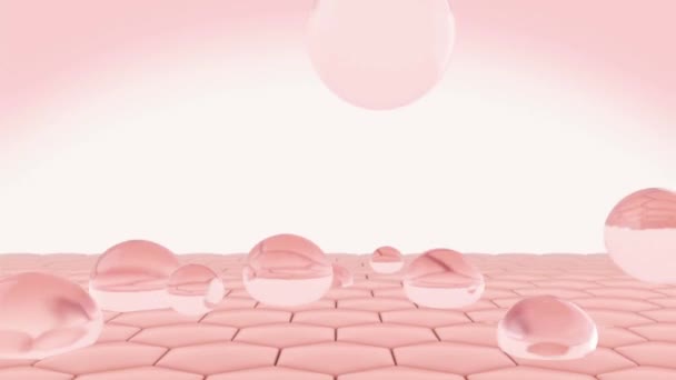 Olaj Vitamin Szérum Felszívódik Bőrsejtbe Animáció Magic Szérum Sejteken Keresztül — Stock videók