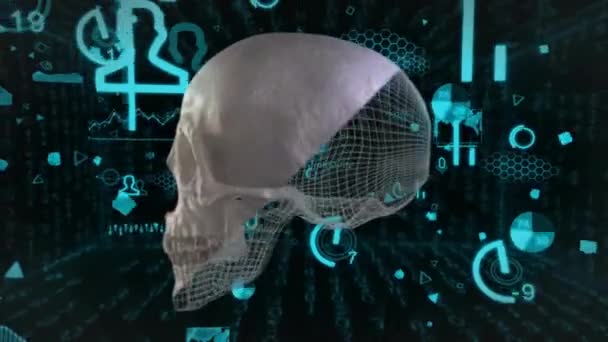 Scanner Corpo Inteligência Artificial Biométrica Investigação Médica Invenção Tecnologia Conceito — Vídeo de Stock