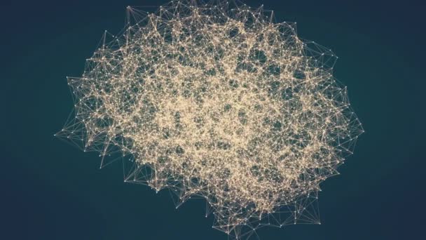 Абстрактная Технология Сетевой Анимации Мозга Бесшовный Цикл Абстрактный Футуристический — стоковое видео