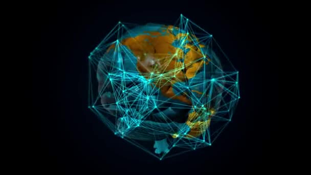 Technologie Künstliche Intelligenz Blaue Gehirn Animation Digitales Datenkonzept Futuristisches Innovationsnetzwerk — Stockvideo