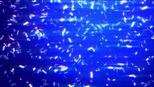 Падіння Золотого Кольору Повної Блискучої Фольги Конфетті Анімація Падає Рух — стокове відео