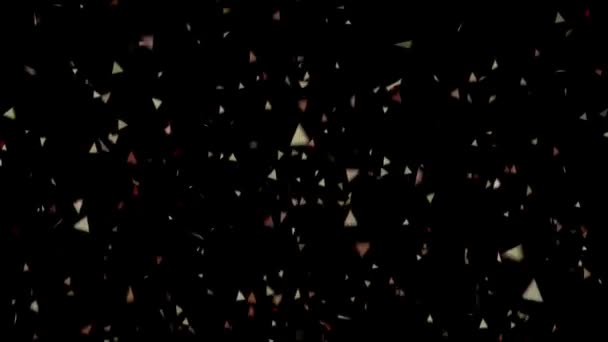 Warna Warni Latar Belakang Gemerlap Dengan Cahaya Bersinar Efek Confetti — Stok Video