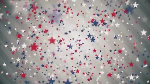 Confetti Lucht Vallen Tijdens Animatie Achtergronden Meerkleurige Confetti Party Surprise — Stockvideo