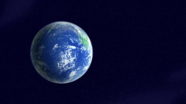 Espaço Realista Animação Fundo Planeta Terra Está Girando Espaço Exterior — Vídeo de Stock