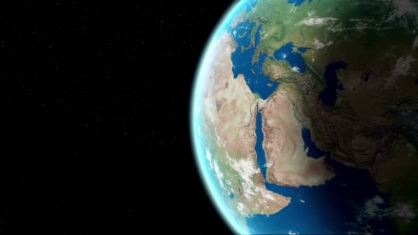 Bezešvé Smyčkové Záběry Planety Země Planet Orbitální Rotace Denní Noční — Stock video