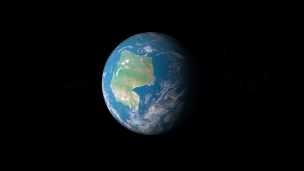 Вращение Планеты Земля Космоса Бесшовный Цикл Анимации Иллюстрации Разведка Технологическая — стоковое видео