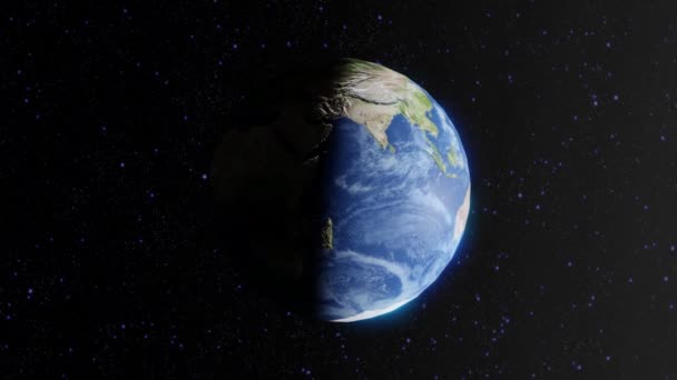 Планета Земля Глобус Мировая Анимация Концепция Глобального Континента Пространство Презентации — стоковое видео