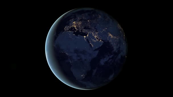 Земля Иллюстрации Планеты Глобус Наука Глобальной Карте Мира — стоковое видео