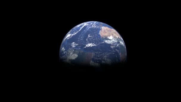 Obrót Earth Globe Renderowanie Czarnym Tle Globalny Biznes Komunikacja — Wideo stockowe