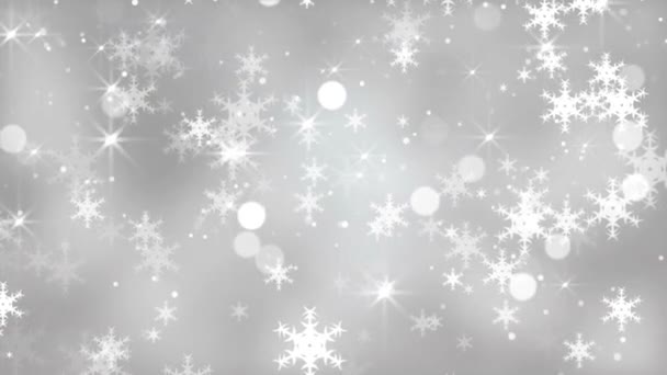 Рождество Зима Снежинки Фон Красочные Радостные Фоны Праздник Анимация — стоковое видео