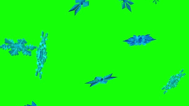 Lumières Animation Noël Particules Flocons Neige Résumé Bonne Année Verte — Video
