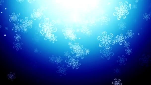 Безшовні Петлі Снігопад Фон Падаючі Частинки Сніжинки Конфетті Анімація Різдво — стокове відео