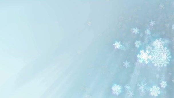 Blizzard Flocons Neige Animation Avec Profondeur Champ Résumé Noël Fond — Video