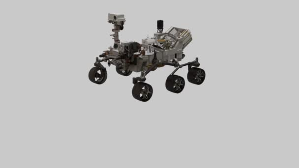 Робот Ровер Космические Машины Технологии Исследования Марс Луна Фон Современный — стоковое видео