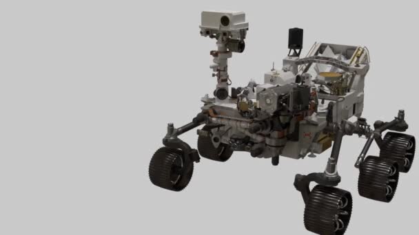 Robot Rover Prostor Stroj Technologie Pro Průzkum Mars Měsíc Pozadí — Stock video