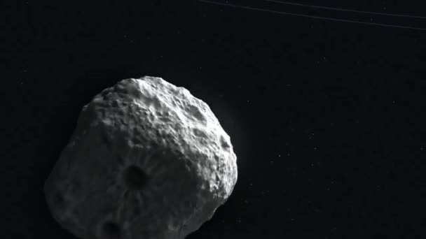 Meteorite Nello Spazio Pianeta Nube Universo Solare Astronomia Terra Stella — Video Stock