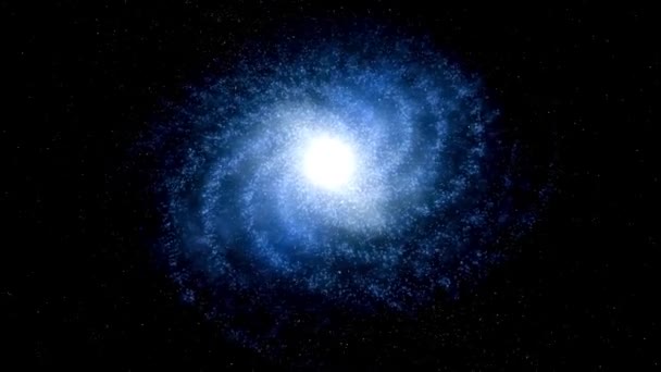 Spiral Galaksi Samanyolu Güneş Sistemi Gece Gökyüzü Yıldızları Arka Planda — Stok video