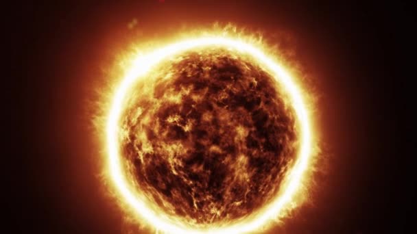 Ήλιο Φωτοβολίδα Διάστημα Πλανήτη Σύννεφο Ηλιακό Σύμπαν Αστρονομία Αστέρι Γαλαξία — Αρχείο Βίντεο