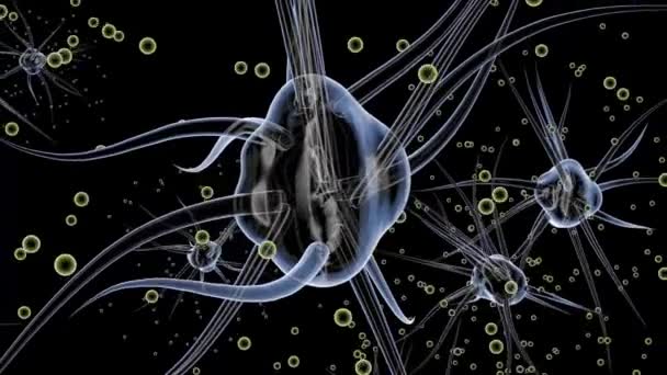 Abstraktní Pozadí Mozek Systém Práce Inteligence Vědecké Mozky — Stock video