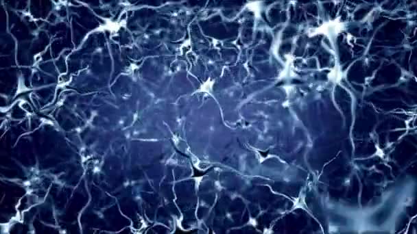 Komplex Neuron Hálózati Rendszer Működik Agy Elvont Háttér Tudomány Neurális — Stock videók